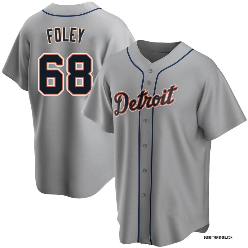 Jason Foley Men's Detroit Tigers Road Jersey - Gray Replica