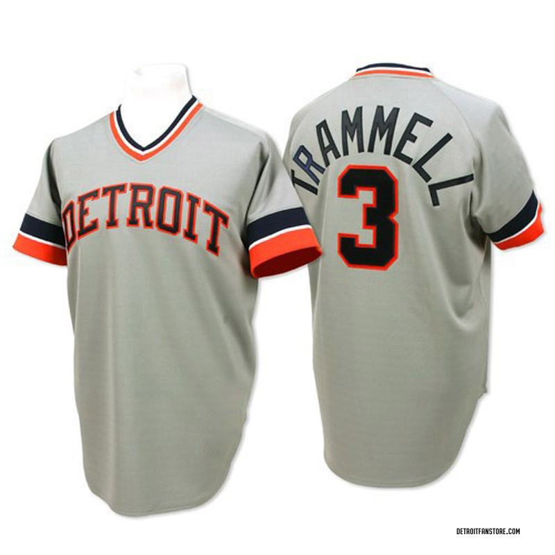 Alan Trammell Men's Detroit Tigers Throwback Jersey - Grey Authentic