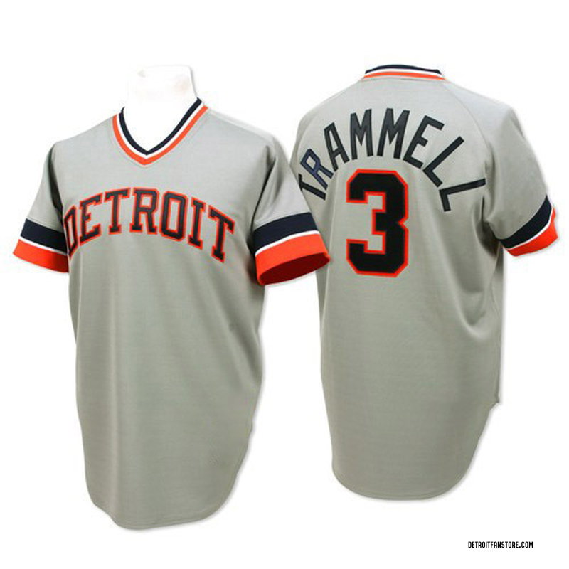 Alan Trammell Men's Detroit Tigers Throwback Jersey - Grey Replica