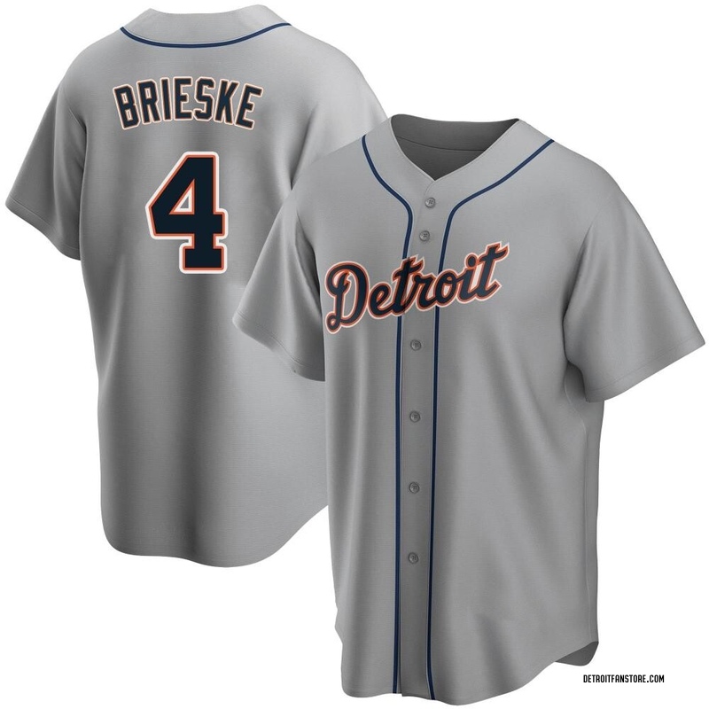 Beau Brieske Men's Detroit Tigers Road Jersey - Gray Replica