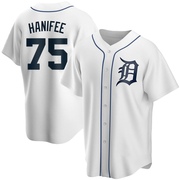 Brenan Hanifee Men's Detroit Tigers Home Jersey - White Replica