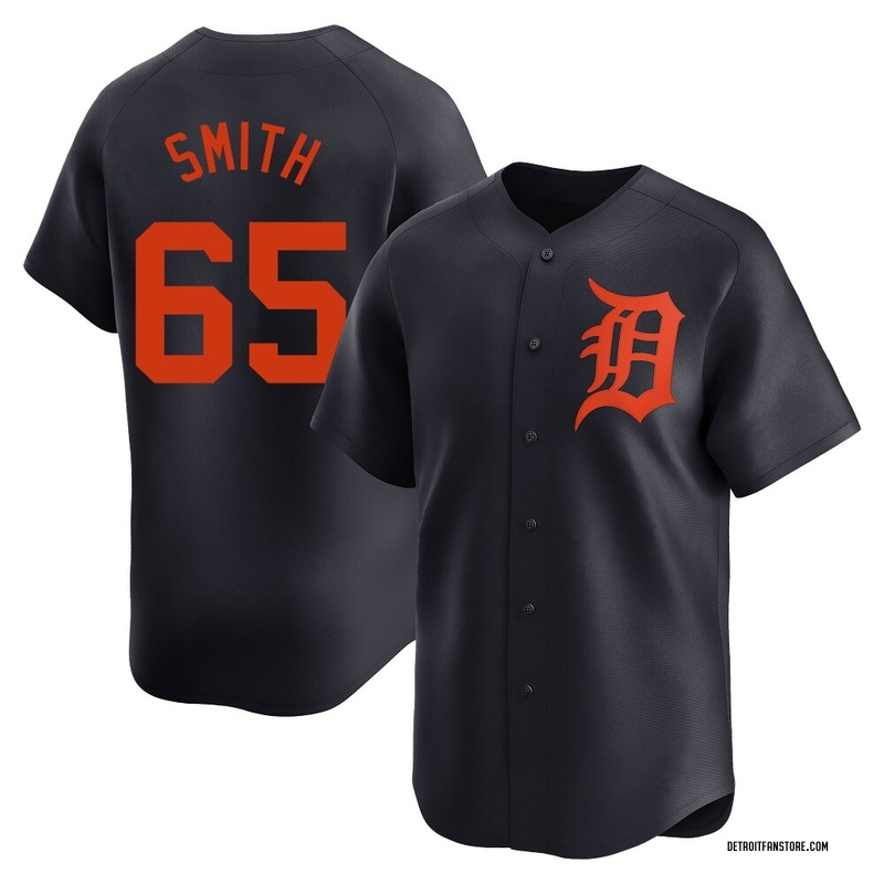 Burch Smith Men's Detroit Tigers Alternate Jersey - Navy Limited