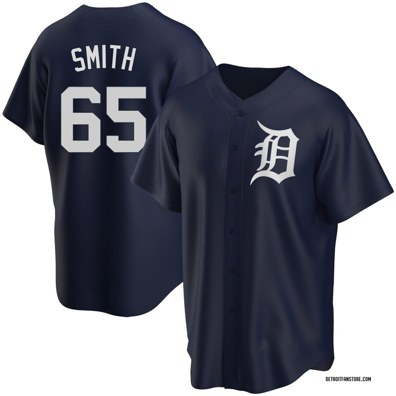 Burch Smith Men's Detroit Tigers Alternate Jersey - Navy Replica