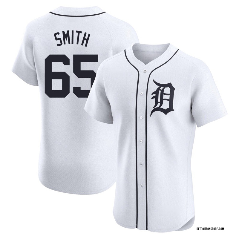Burch Smith Men's Detroit Tigers Home Jersey - White Elite