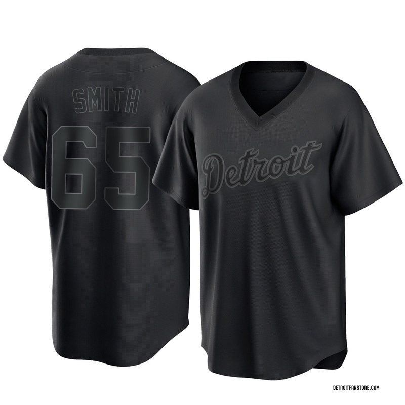 Burch Smith Men's Detroit Tigers Pitch Fashion Jersey - Black Replica