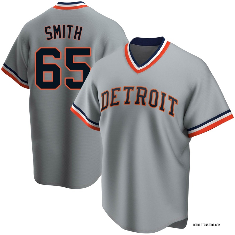 Burch Smith Men's Detroit Tigers Road Cooperstown Collection Jersey - Gray Replica