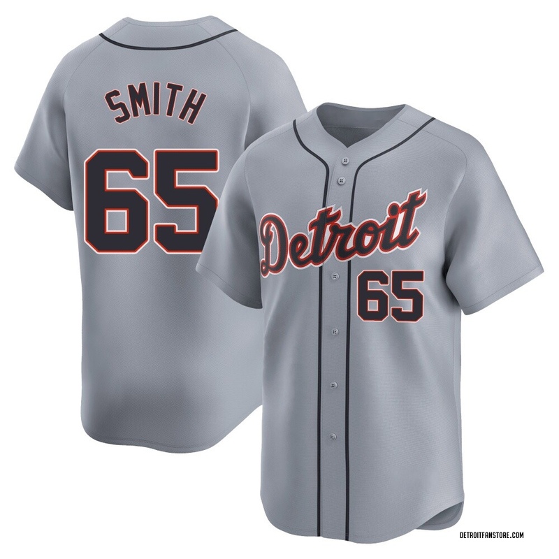 Burch Smith Men's Detroit Tigers Road Jersey - Gray Limited
