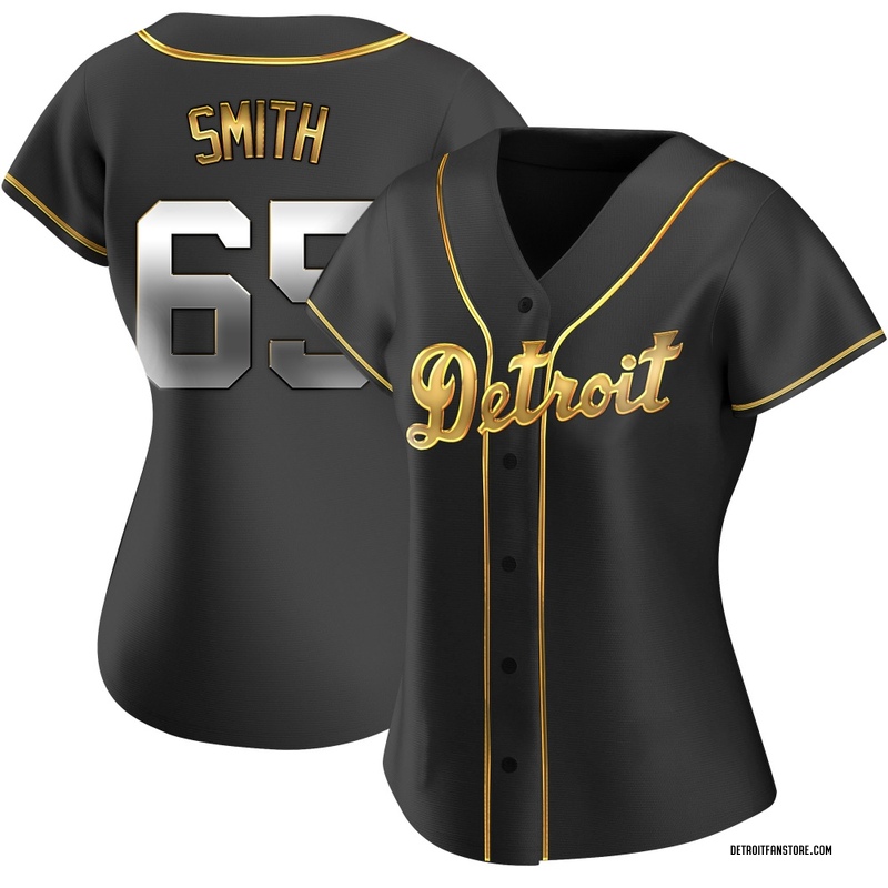 Burch Smith Women's Detroit Tigers Alternate Jersey - Black Golden Replica