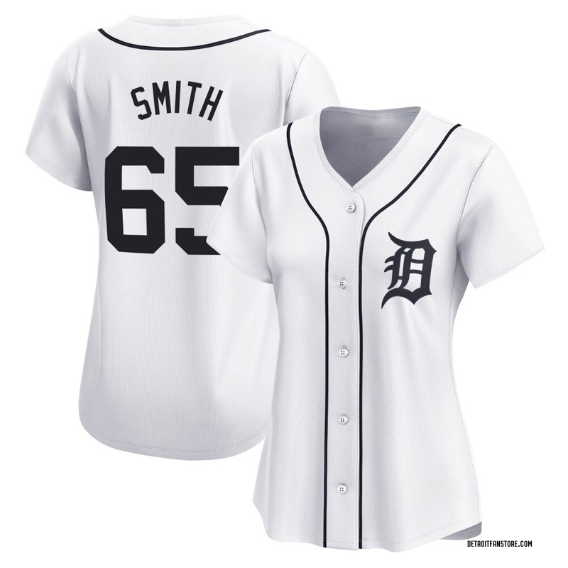Burch Smith Women's Detroit Tigers Home Jersey - White Limited