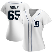 Burch Smith Women's Detroit Tigers Home Jersey - White Replica