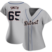 Burch Smith Women's Detroit Tigers Road Jersey - Gray Replica