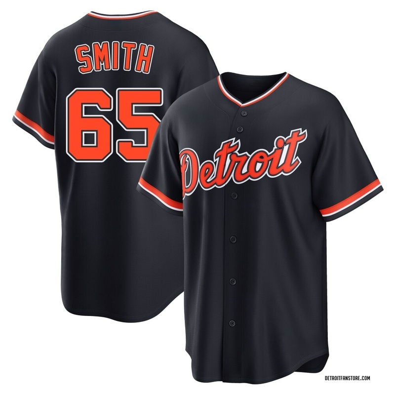 Burch Smith Youth Detroit Tigers Alternate 2nd Jersey - Navy Replica