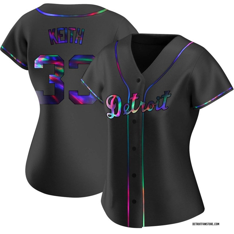 Colt Keith Women's Detroit Tigers Alternate Jersey - Black Holographic Replica