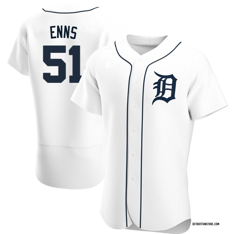 Dietrich Enns Men's Detroit Tigers Home Jersey - White Authentic