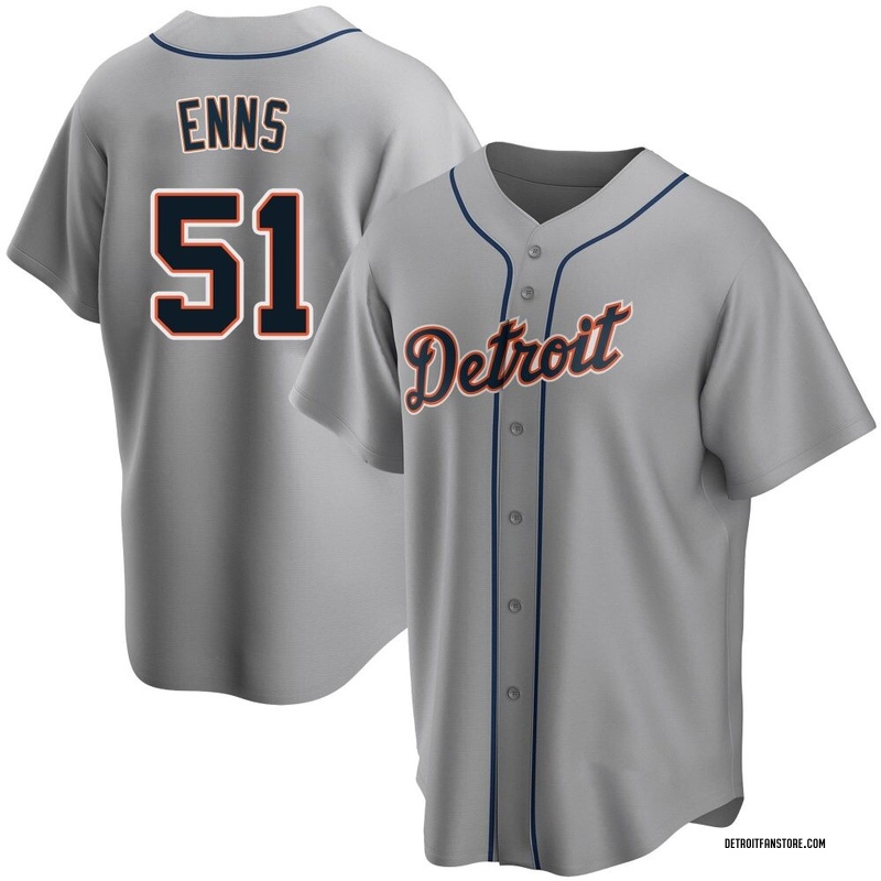 Dietrich Enns Youth Detroit Tigers Road Jersey - Gray Replica