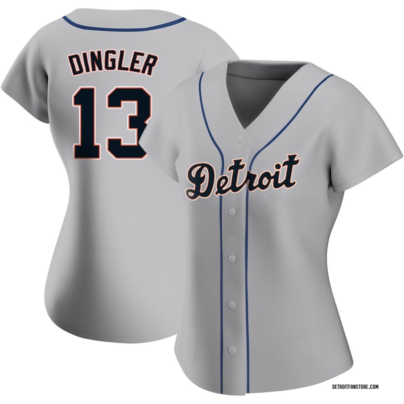 Dillon Dingler Women's Detroit Tigers Road Jersey - Gray Authentic