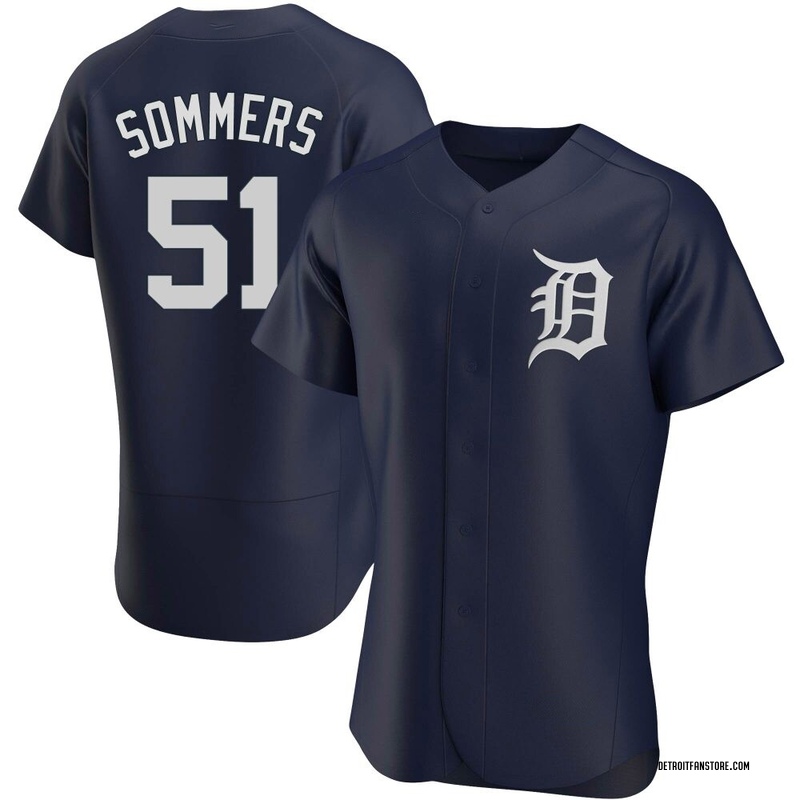 Drew Sommers Men's Detroit Tigers Alternate Jersey - Navy Authentic
