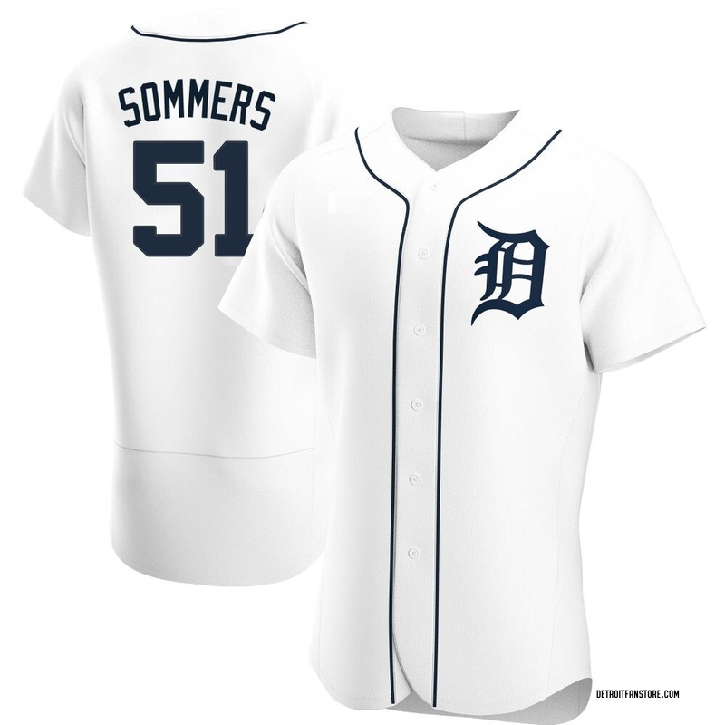 Drew Sommers Men's Detroit Tigers Home Jersey - White Authentic