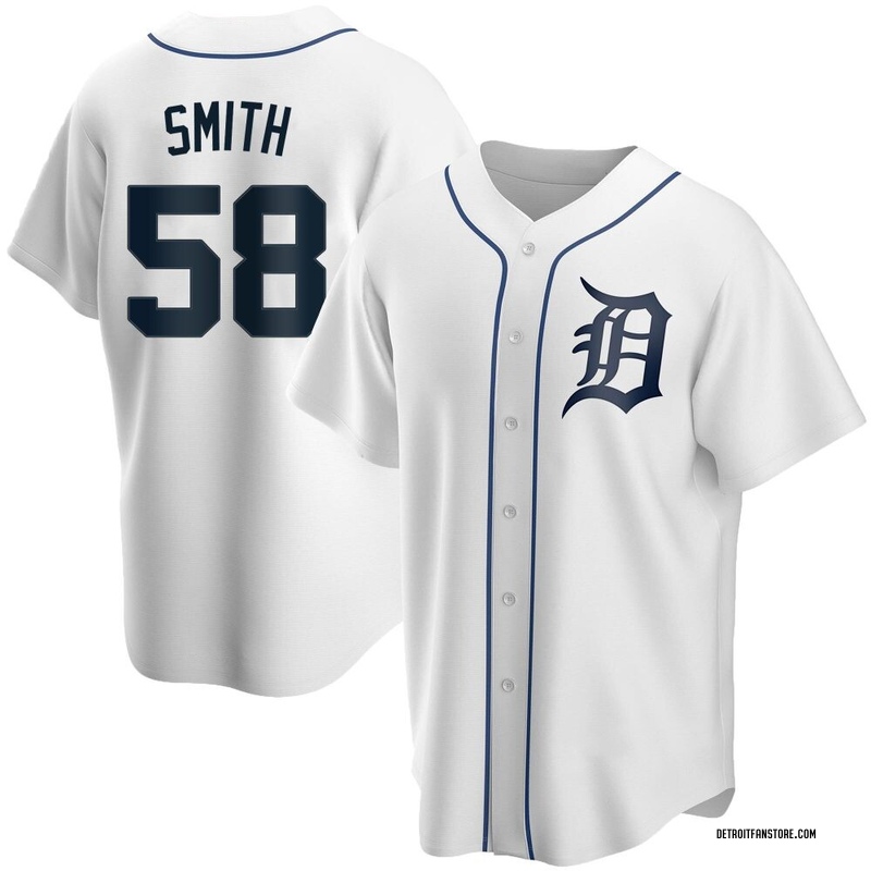 Dylan Smith Men's Detroit Tigers Home Jersey - White Replica