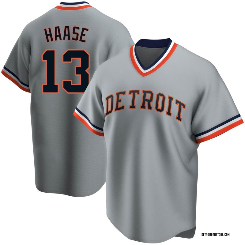 Eric Haase Men's Detroit Tigers Road Cooperstown Collection Jersey - Gray  Replica