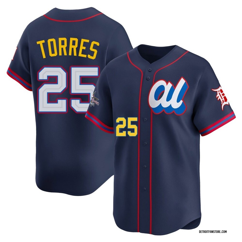 Gleyber Torres Men's Detroit Tigers American League 2025 All-Star Edition Jersey - Navy Limited