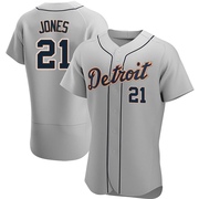 Jacoby Jones Men's Detroit Tigers JaCoby Jones Road Jersey - Gray Authentic
