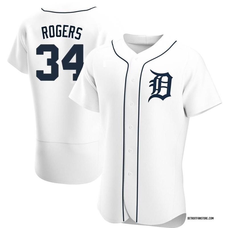 Jake Rogers Men's Detroit Tigers Home Jersey - White Authentic