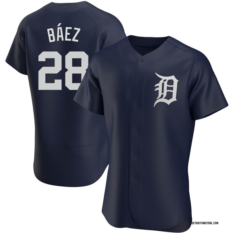 Javier Baez Men's Detroit Tigers Alternate Jersey - Navy Authentic