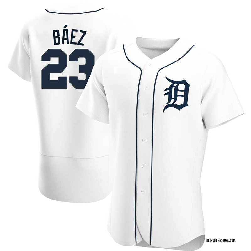 Javier Baez Men's Detroit Tigers Home Jersey - White Authentic