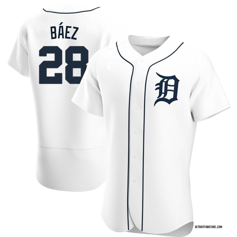 Javier Baez Men's Detroit Tigers Home Jersey - White Authentic