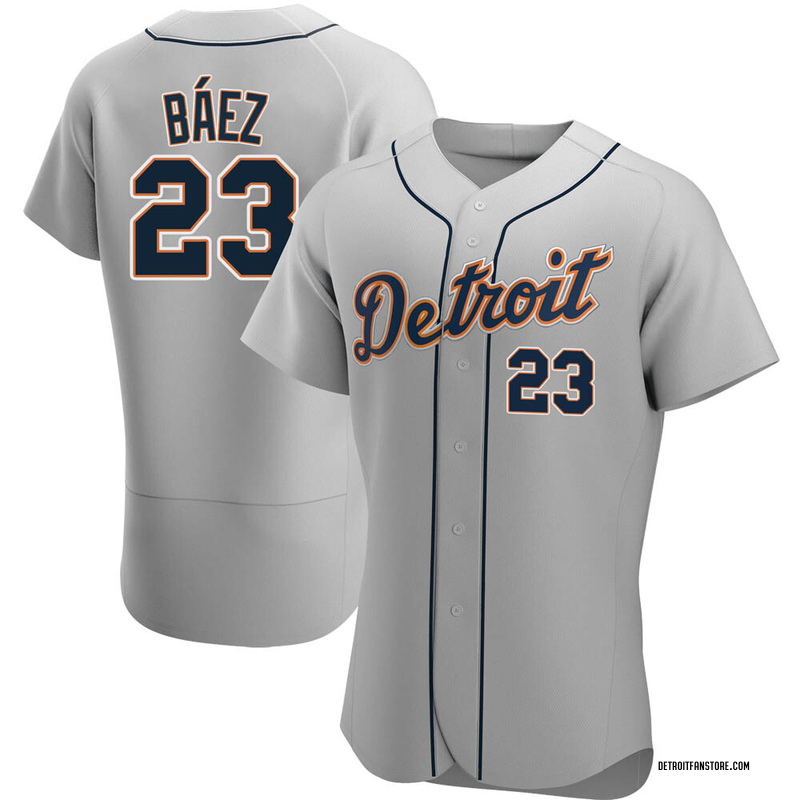 Javier Baez Men's Detroit Tigers Road Jersey - Gray Authentic