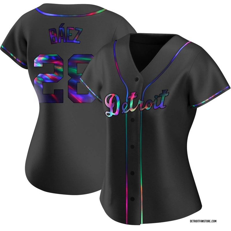 Javier Baez Women's Detroit Tigers Alternate Jersey - Black Holographic  Replica