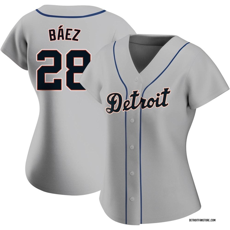 Javier Baez Women's Detroit Tigers Road Jersey - Gray Authentic