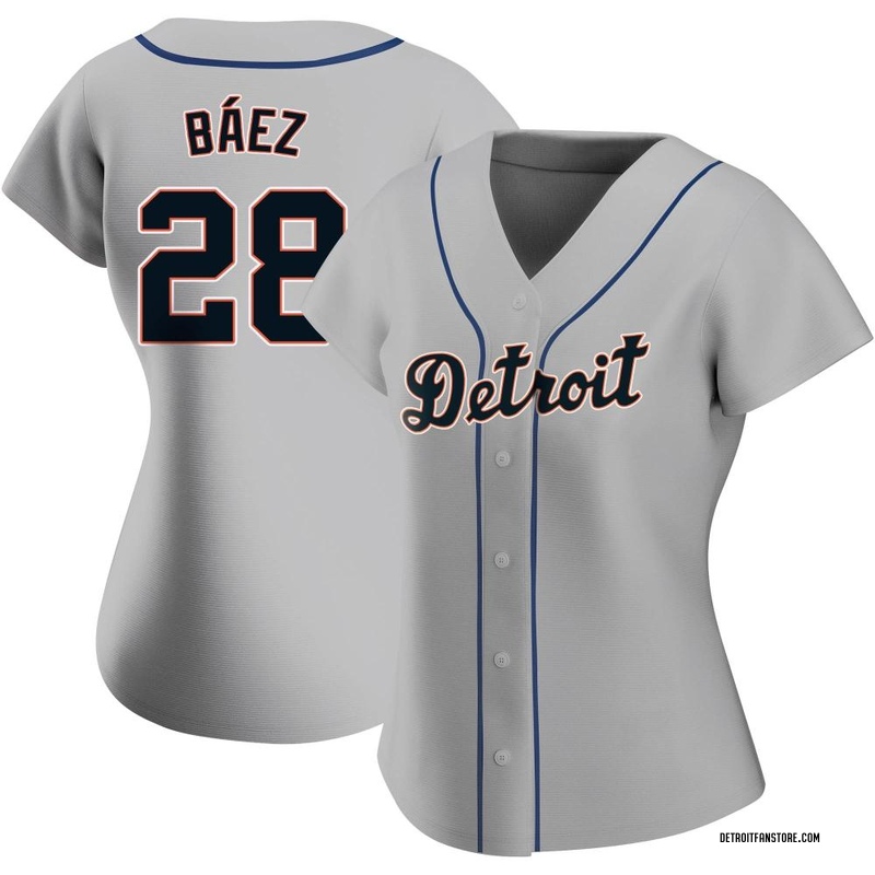 Javier Baez Men's Detroit Tigers Road Jersey - Gray Authentic