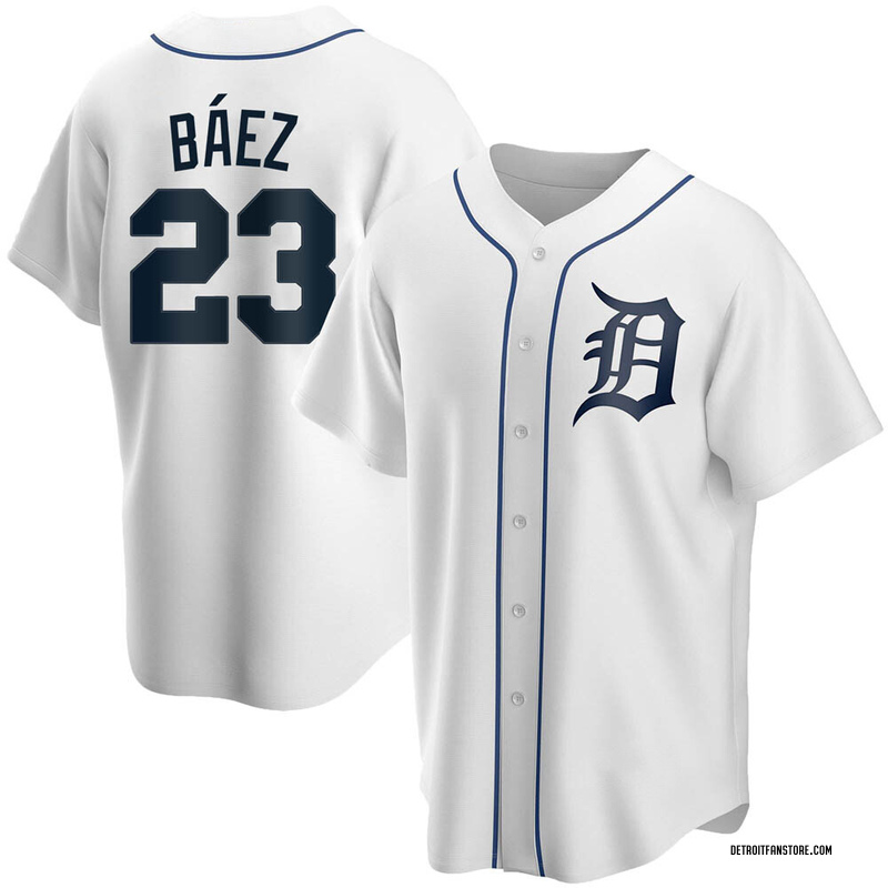 Javier Baez Youth Detroit Tigers Home Jersey - White Replica