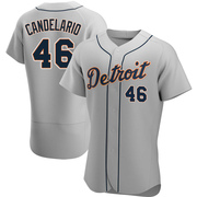 Jeimer Candelario Men's Detroit Tigers Road Jersey - Gray Authentic
