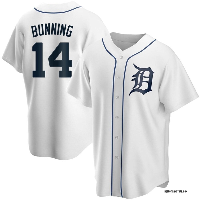 Jim Bunning Men's Detroit Tigers Home Jersey - White Replica