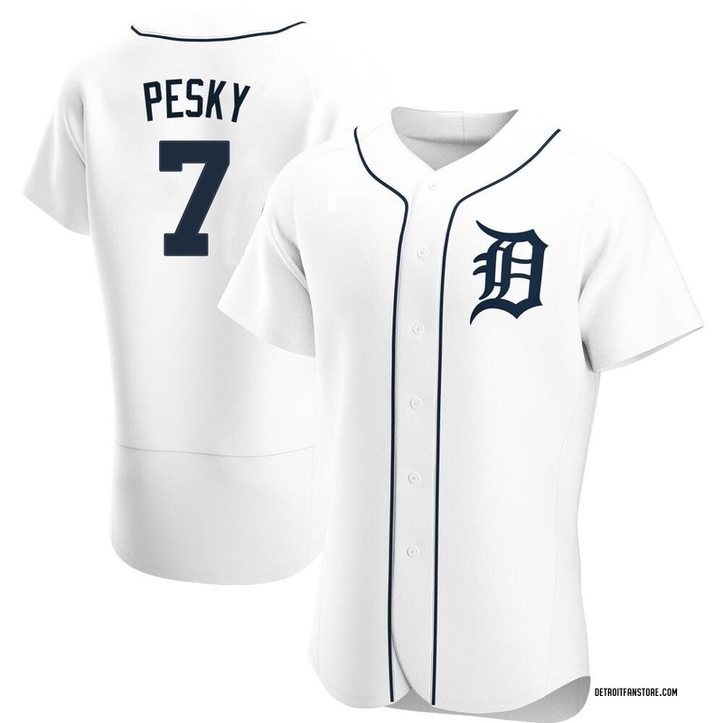 Johnny Pesky Men's Detroit Tigers Home Jersey - White Authentic