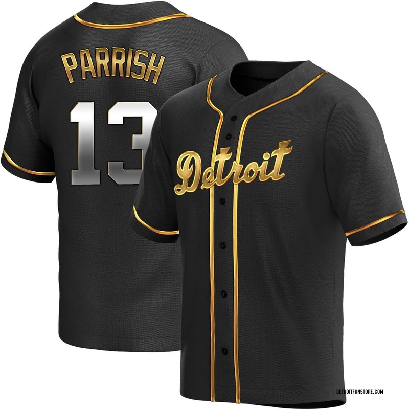 Lance Parrish Men's Detroit Tigers Alternate Jersey - Black Golden Replica