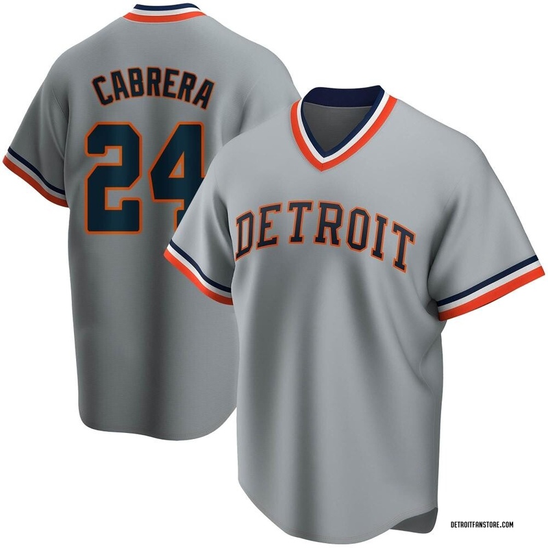 Miguel Cabrera Men's Detroit Tigers Road Cooperstown Collection Jersey -  Gray