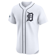 Riley Greene Men's Detroit Tigers Home Patch Jersey - White Elite