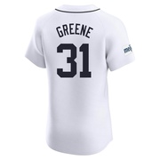 Riley Greene Men's Detroit Tigers Home Patch Jersey - White Elite