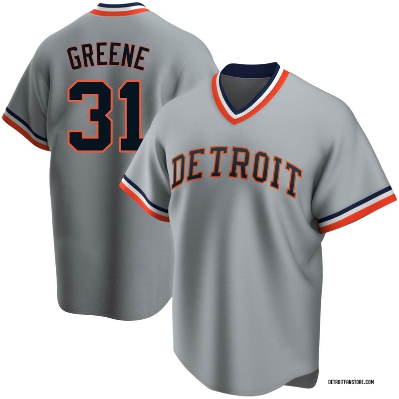 Riley Greene Men's Detroit Tigers Road Cooperstown Collection Jersey - Gray  Replica