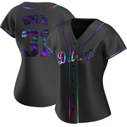 Riley Greene Women's Detroit Tigers Alternate Jersey - Black Holographic Replica