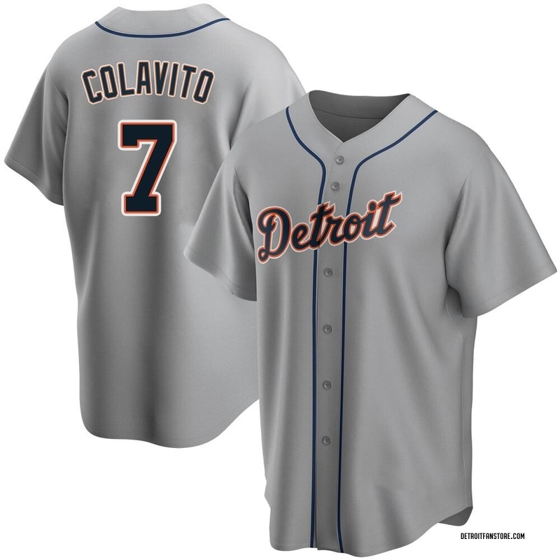 Rocky Colavito Men's Detroit Tigers Road Jersey - Gray Replica