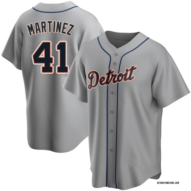 Victor Martinez Men's Detroit Tigers Road Cooperstown Collection Jersey -  Gray