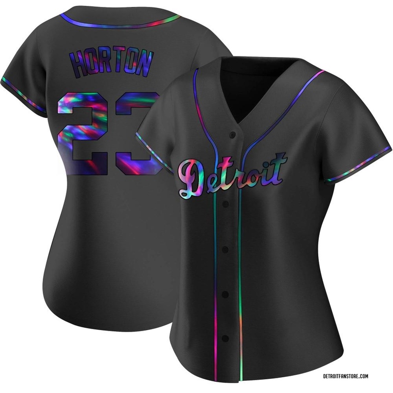 Willie Horton Women's Detroit Tigers Alternate Jersey - Black Holographic  Replica