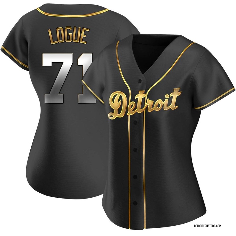 Zach Logue Women's Detroit Tigers Alternate Jersey - Black Golden Replica